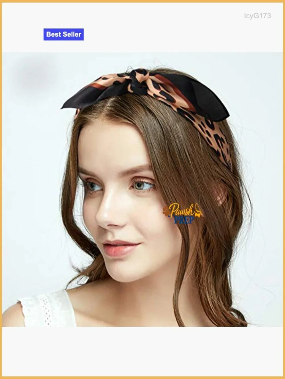 Silk Hair Scarf Leopard Print Square Bandana Versatile Accessory